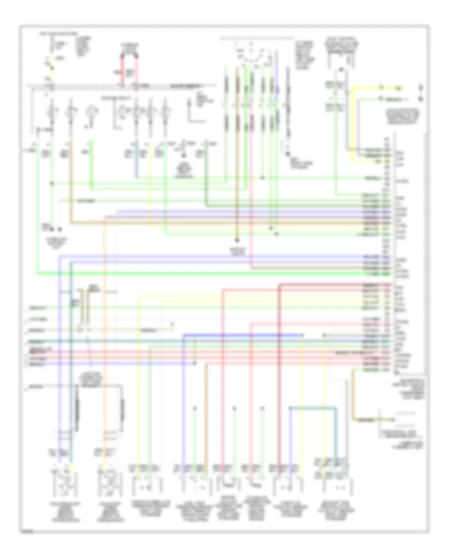 2.2L, Engine Performance Wiring Diagrams, DX, LX & Canada EX (3 из 3) для Honda Accord DX 1996