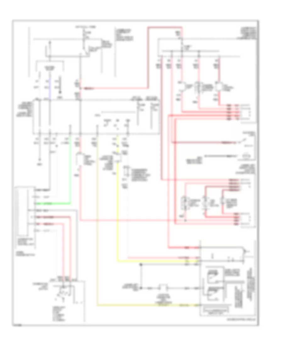 Электросхема подсветки приборов, LX для Honda Odyssey EX 2005