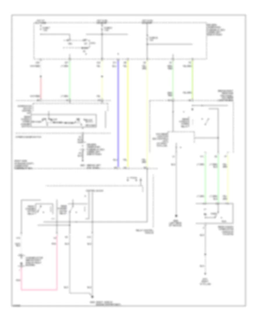 Электросхема заднего стеклоочистителя дворника и омывателя для Honda Odyssey EX 2005