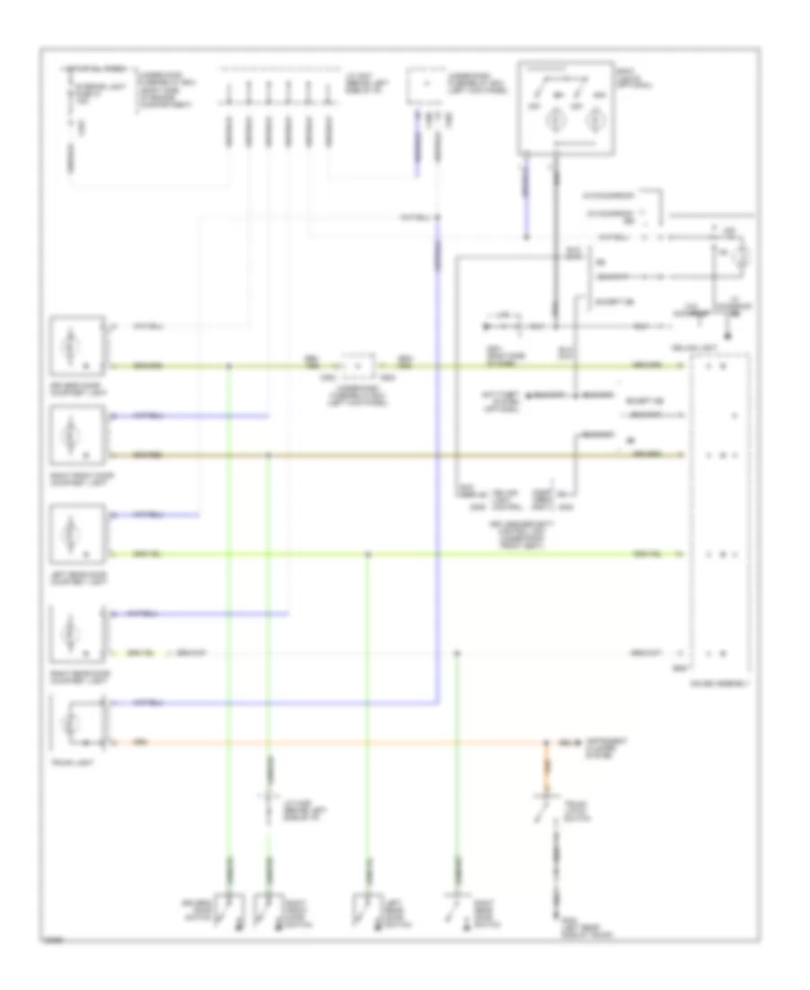 Электросхема подсветки, Купе и седан для Honda Accord EX 1996