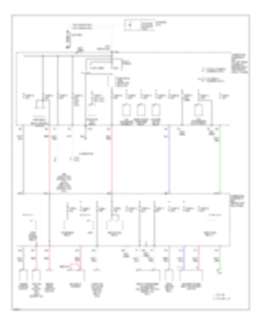 Электросхема блока предохранителей и реле (1 из 4) для Honda Accord DX 2004