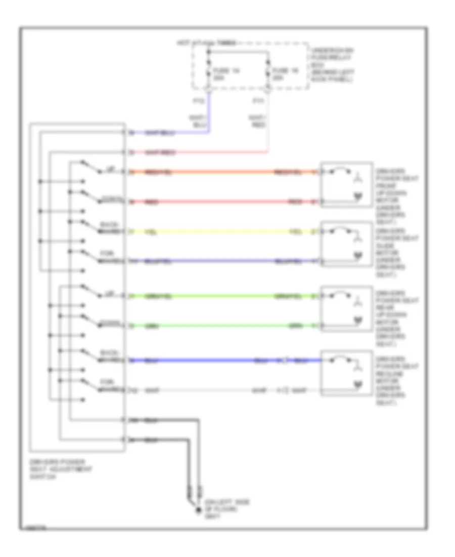 Электросхема привода водительского сиденья для Honda Accord DX 2004