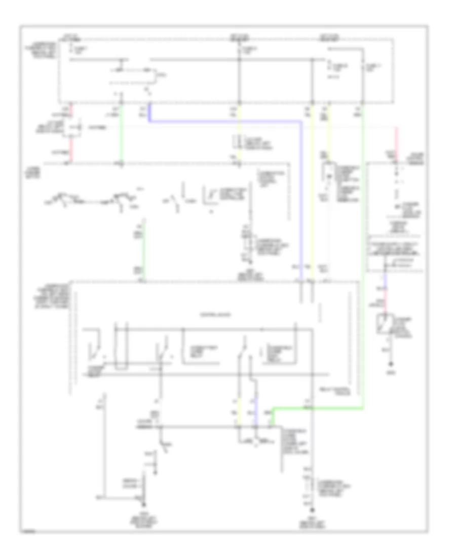 Электросхема стеклоочистителя, дворников и омывателя, Кроме Гибрида для Honda Accord DX 2004