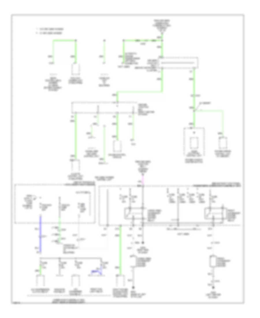 Электросхема блока предохранителей и реле (2 из 10) для Honda Odyssey LX 2014