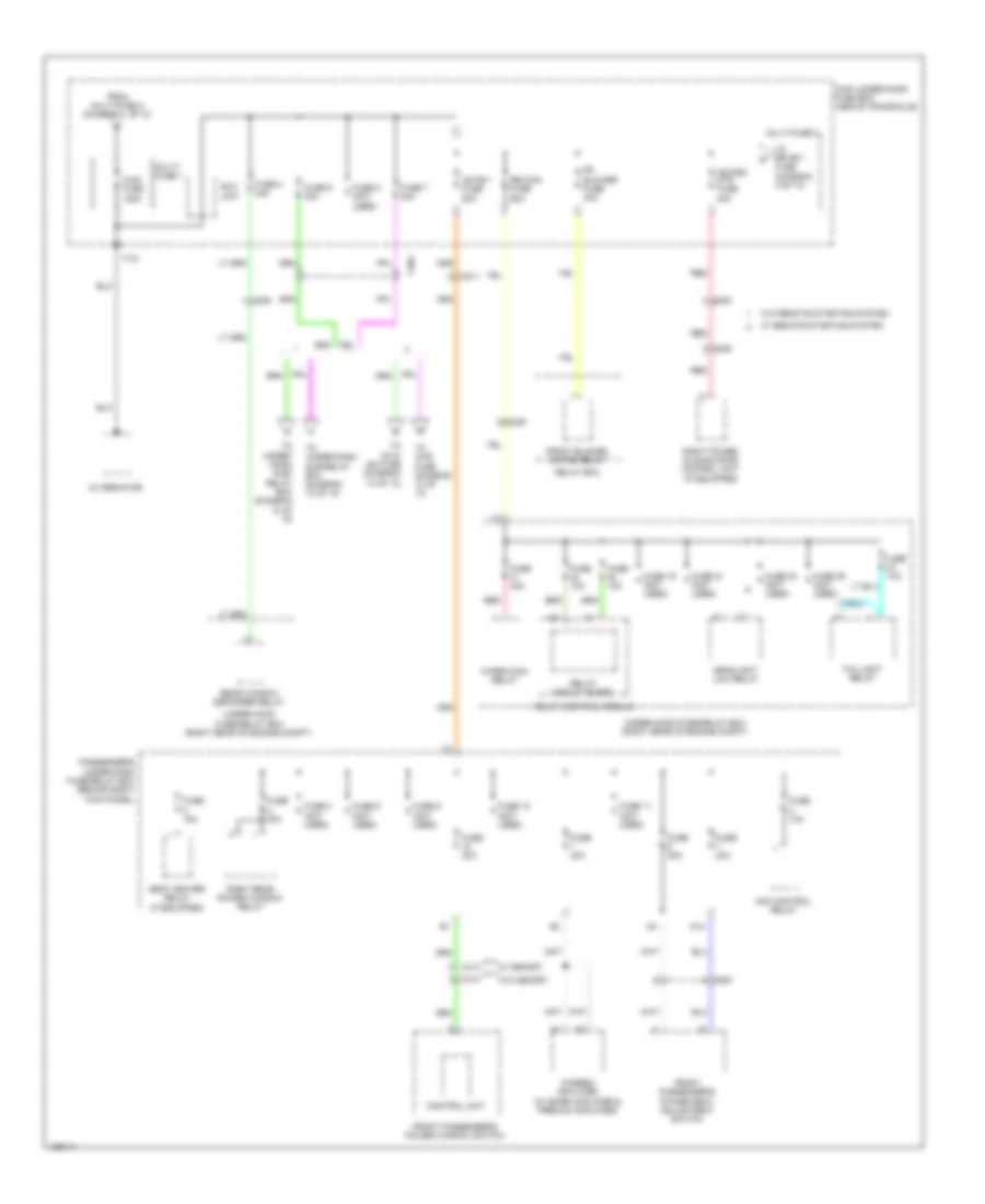 Электросхема блока предохранителей и реле (3 из 10) для Honda Odyssey LX 2014
