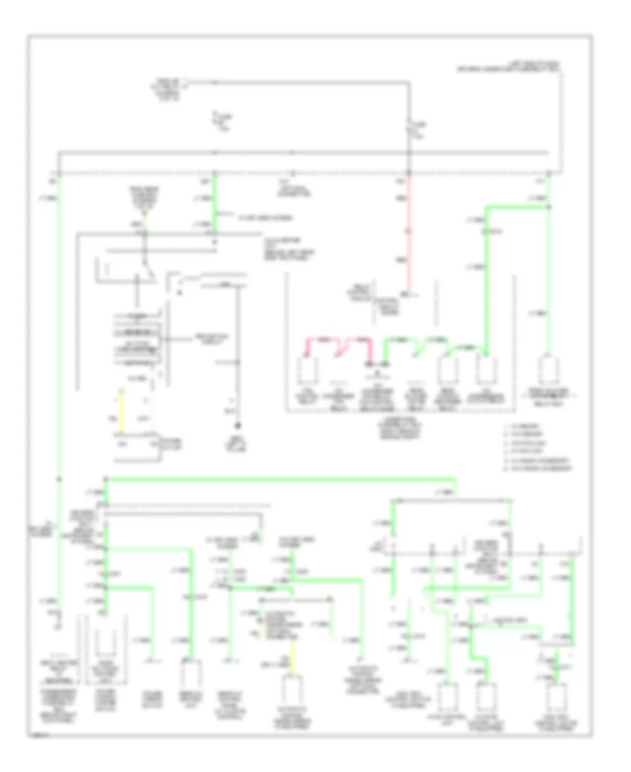 Электросхема блока предохранителей и реле (6 из 10) для Honda Odyssey LX 2014