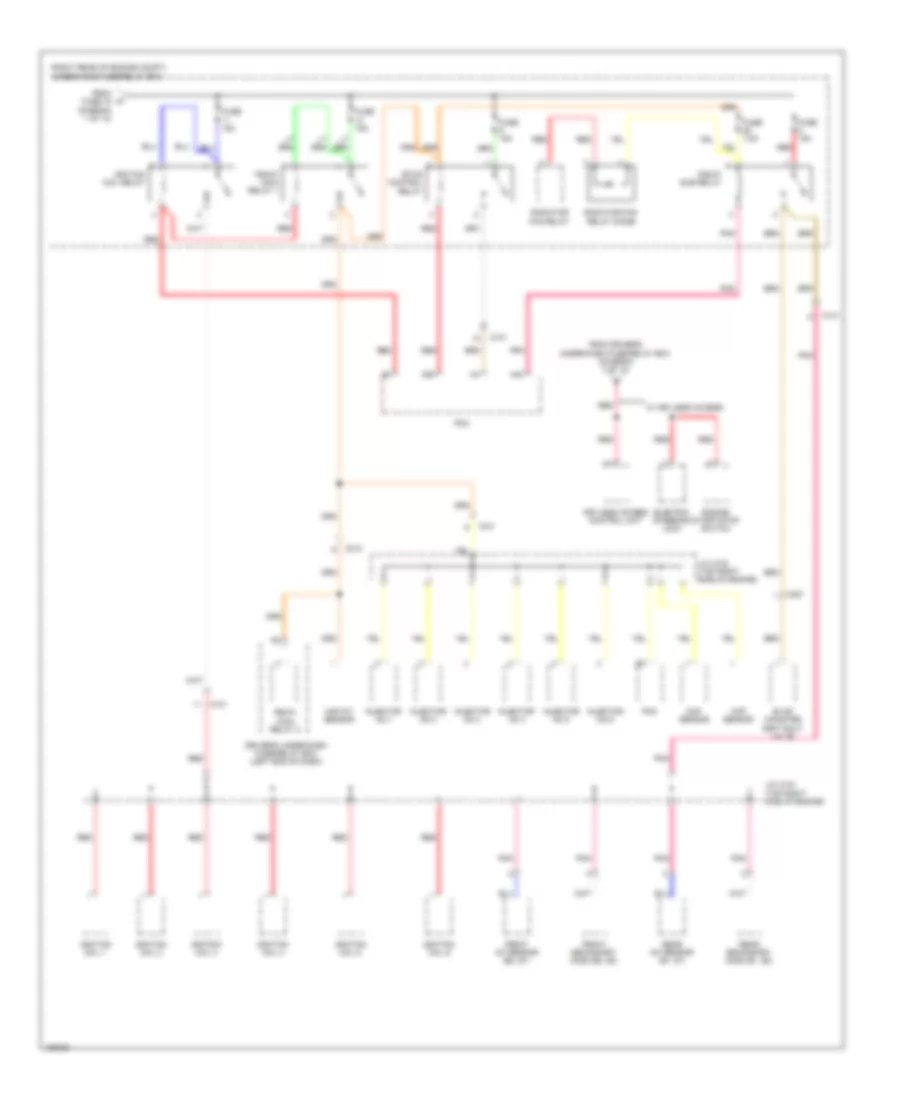 Электросхема блока предохранителей и реле (9 из 10) для Honda Odyssey LX 2014