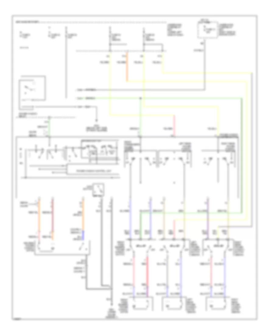Электросхема стеклоподъемников, кроме хэтчбека и гибрида для Honda Civic Hybrid 2005