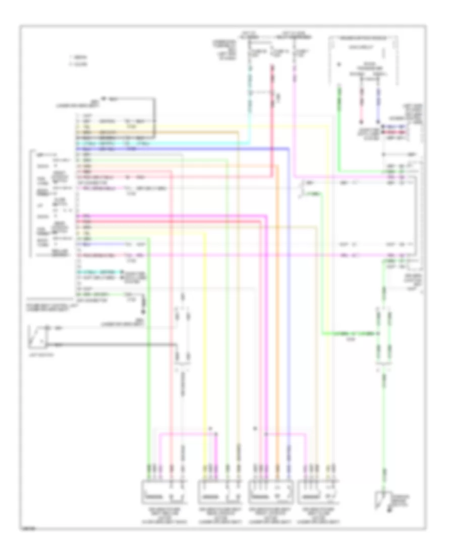 Электросхема системы памяти (1 из 2) для Honda Accord LX 2013