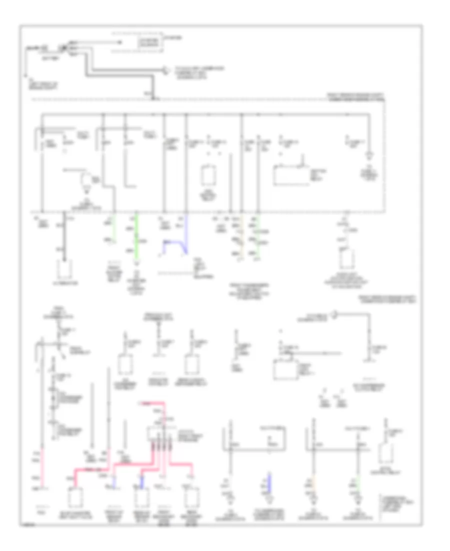 Электросхема блока предохранителей и реле (1 из 9) для Honda Pilot LX 2014