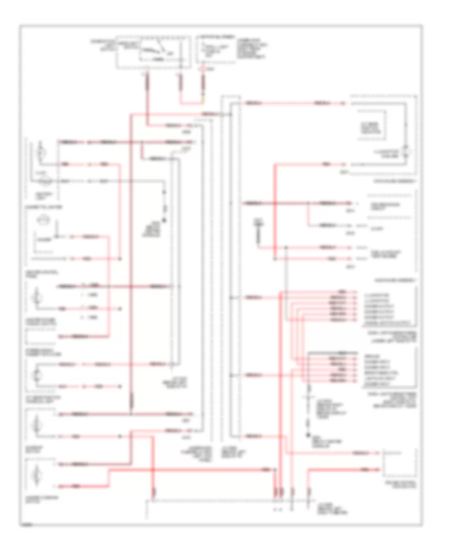 Электросхема подсветки приборов, без Электролюминесцентные датчики для Honda Prelude Si 1996