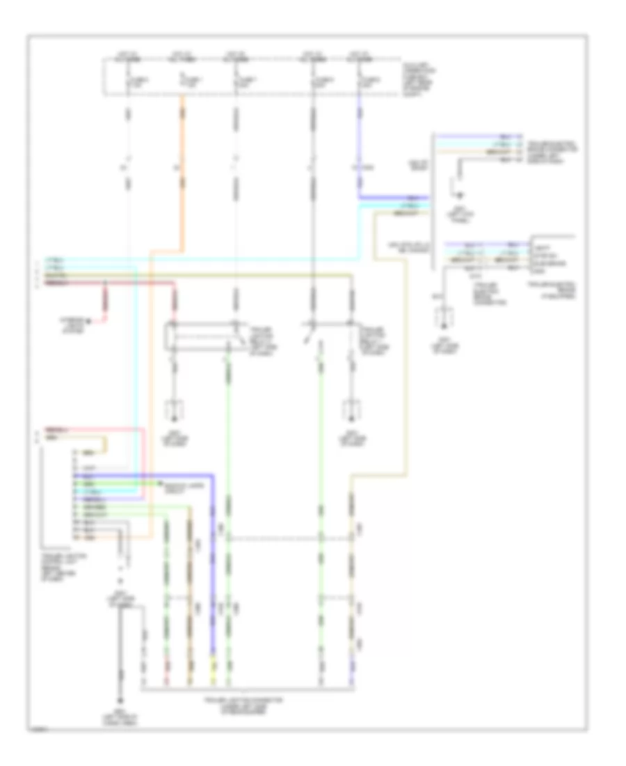 Электросхема розетки подключения прицепа и внешнего освещения (3 из 3) для Honda Ridgeline RTL 2014