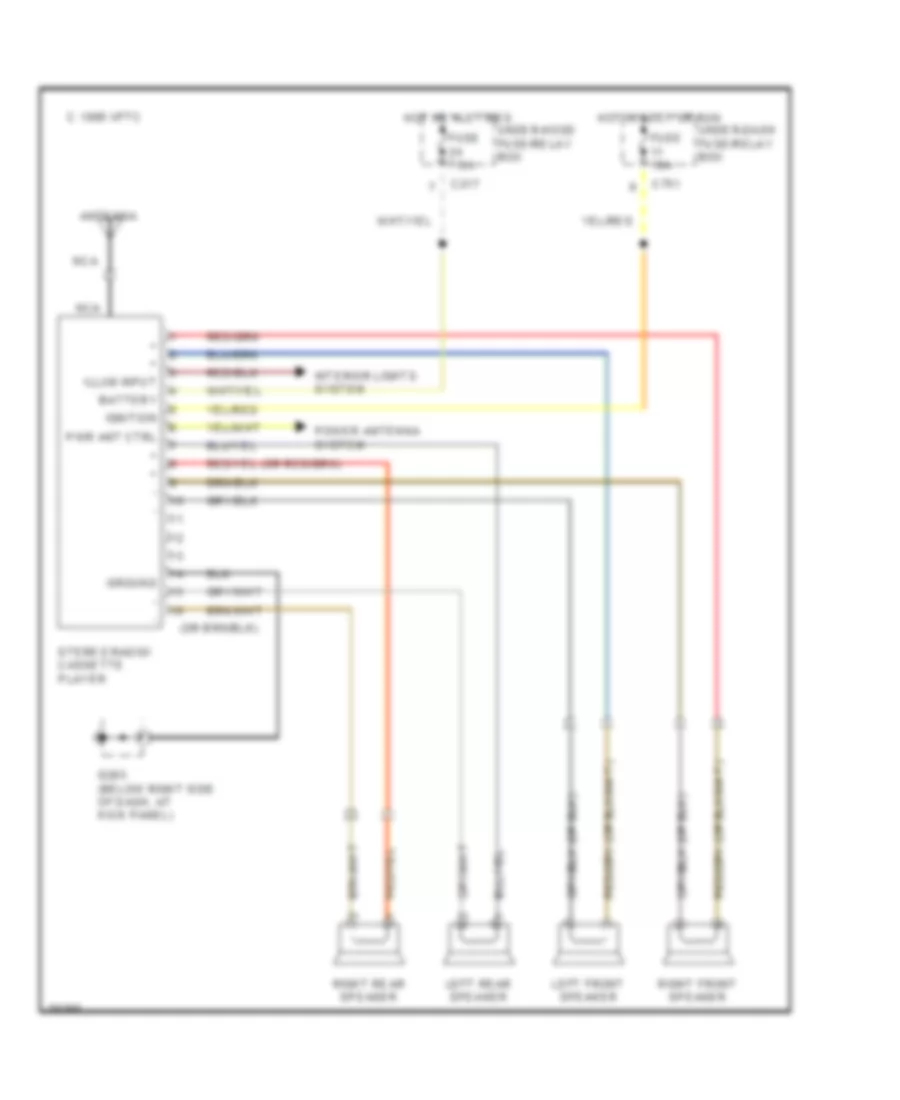 Radio Wiring Diagrams, Coupe & Sedan Без Bose для Honda Accord DX 1993