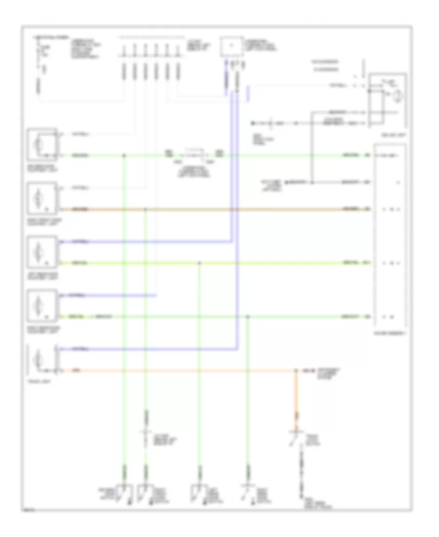 Электросхема ламп подсветки, Купе и седан для Honda Accord LX 1994