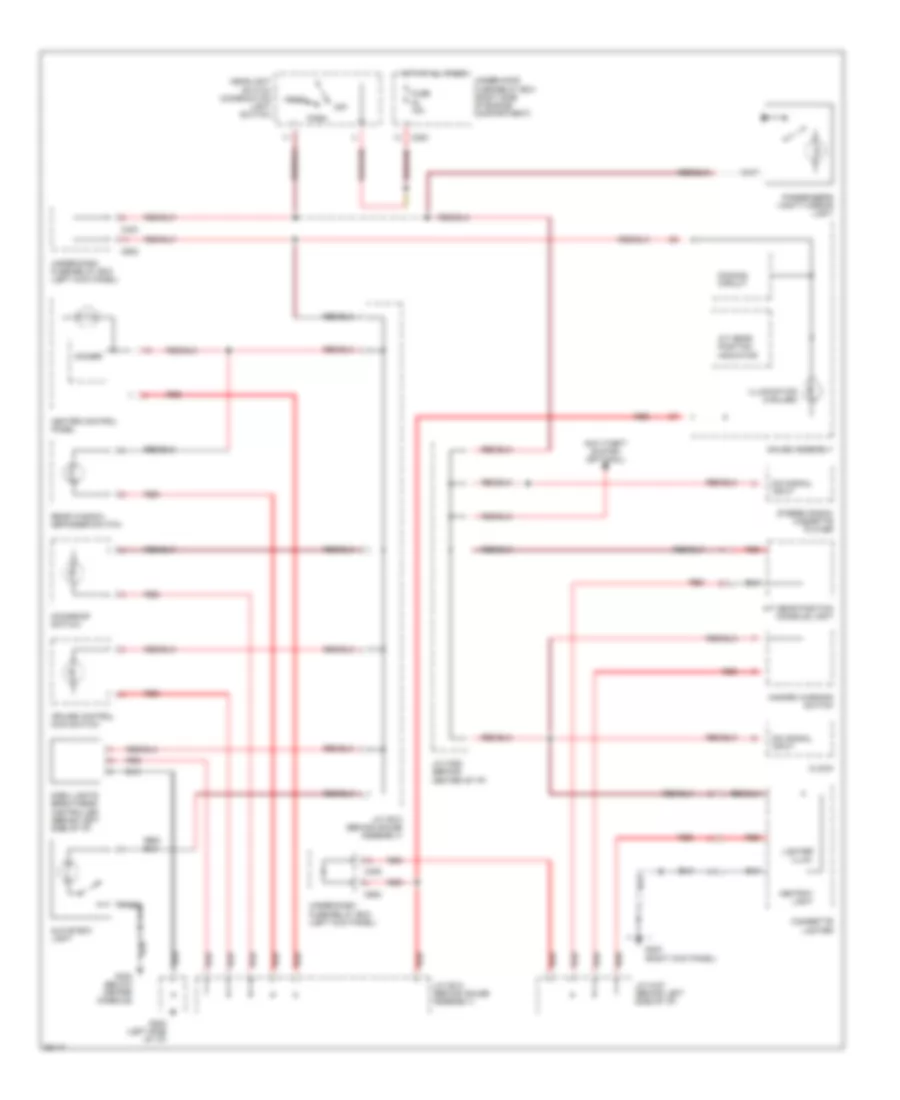 Электросхема подсветки приборов для Honda Accord LX 1994