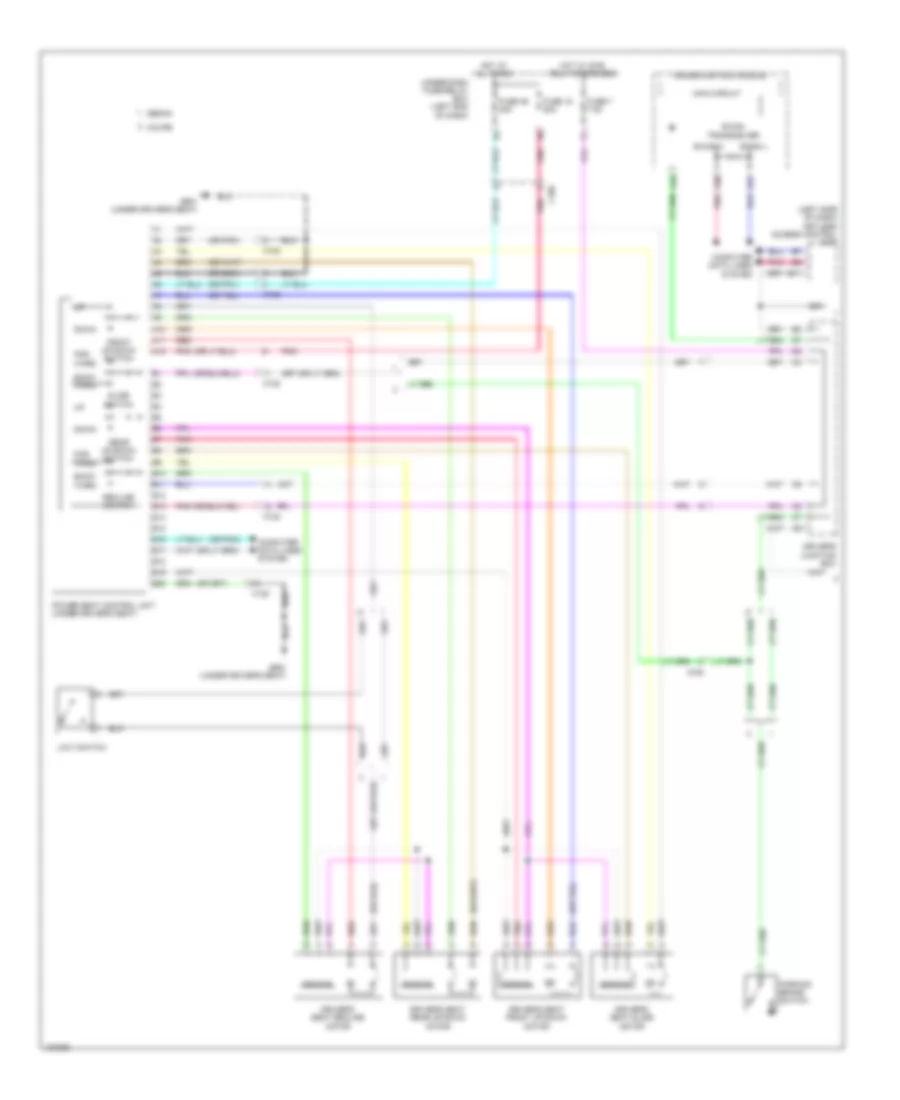 Электросхема системы памяти, кроме гибрида (1 из 2) для Honda Accord Plug-In 2014