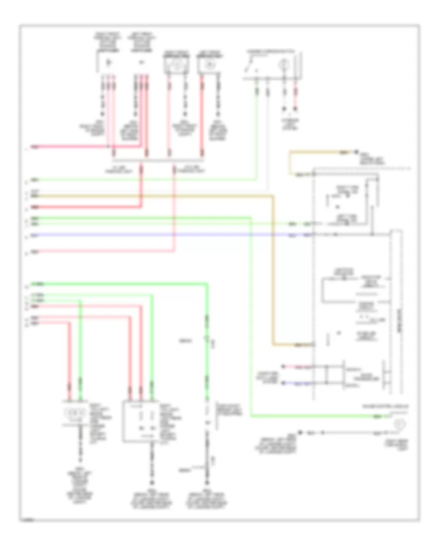 Электросхема внешнего освещения, кроме гибрида (4 из 4) для Honda Accord Plug-In 2014