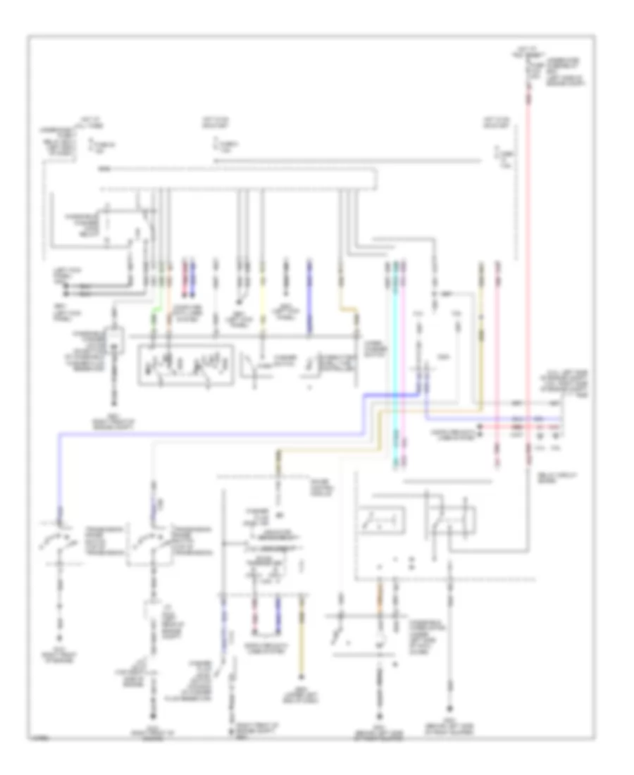 Электросхема стеклоочистителя, дворников и омывателя, Кроме Гибрида для Honda Accord Touring 2014