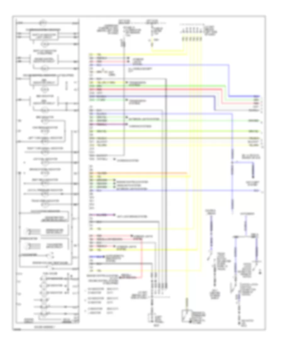Электросхема панели приборов (1 из 2) для Honda Civic DX 1998