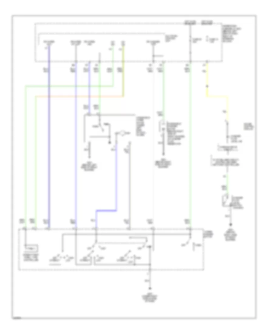 Электросхема передних стеклоочистителей дворников и омывателя лобового стекла для Honda Element SC 2010