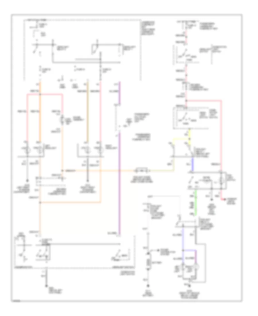 Headlight Wiring Diagram, without DRL & without Фары автоматического отключения для Honda Accord LX 1999