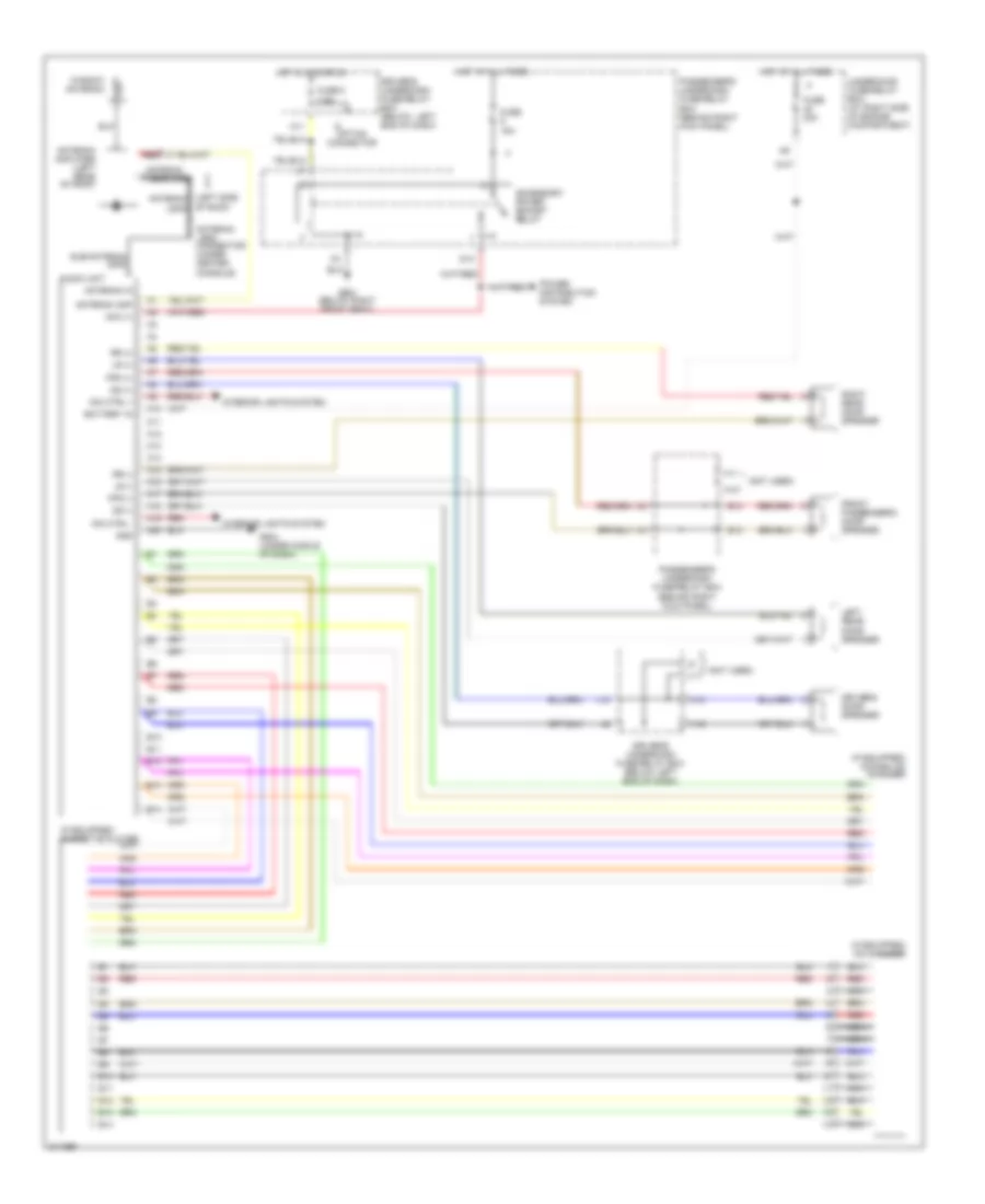 Электросхема магнитолы, LX без Спутниковых Радио для Honda Pilot EX 2005
