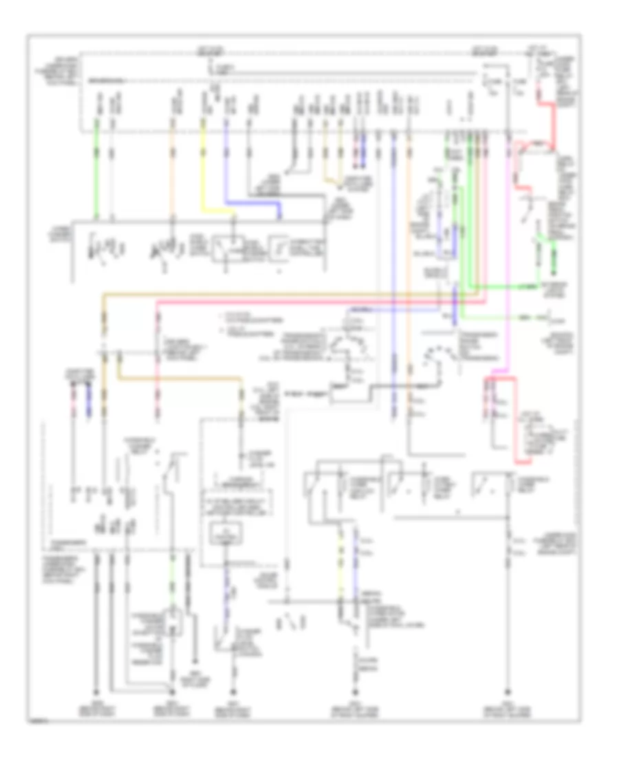 Электросхема стеклоочистителя, дворников и омывателя для Honda Accord LX 2011