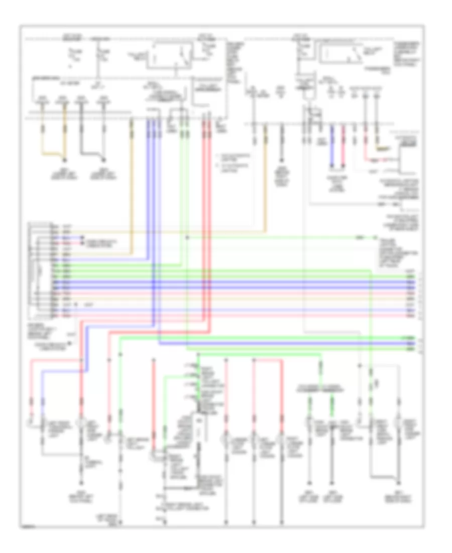 2.4L, Электросхема внешнего освещения (1 из 2) для Honda Accord LX 2011