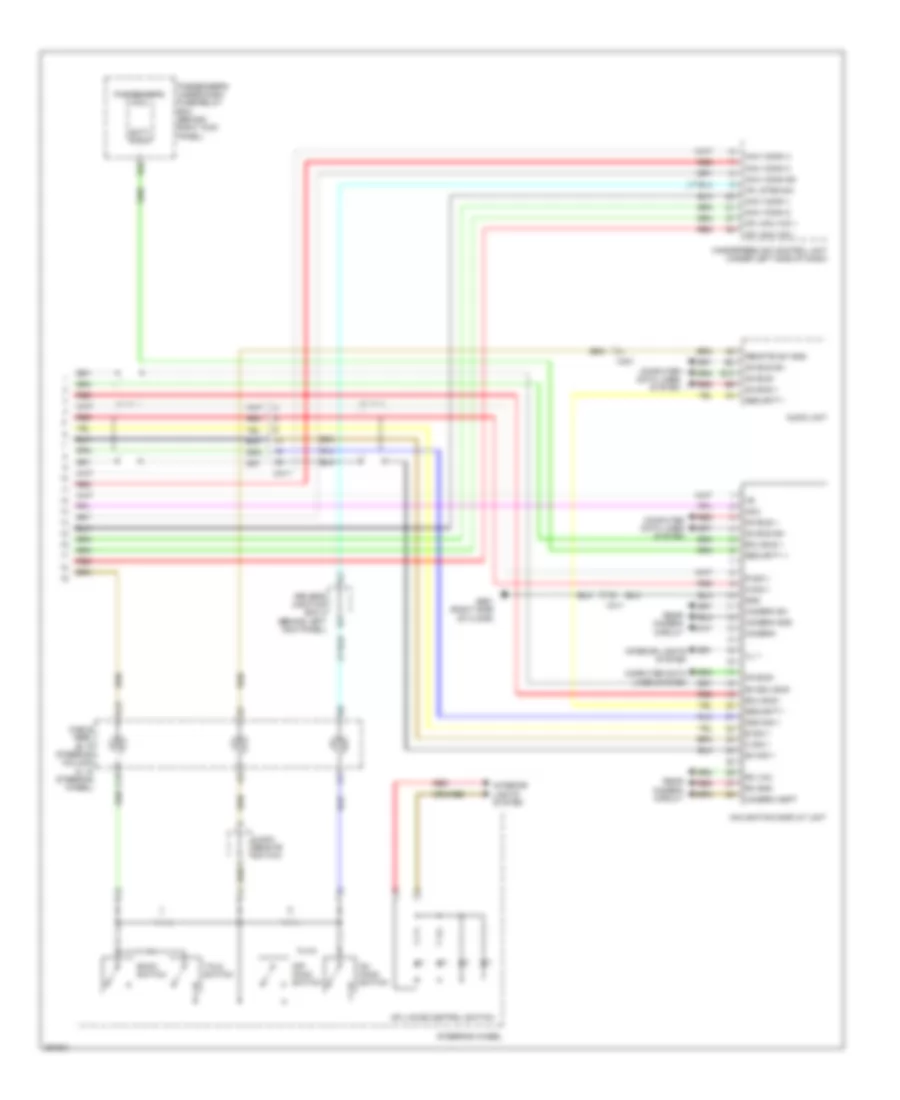 Электросхема навигации GPS (2 из 2) для Honda Accord LX 2011
