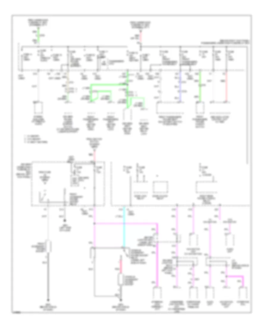 Электросхема блока предохранителей и реле (2 из 7) для Honda Accord LX 2011