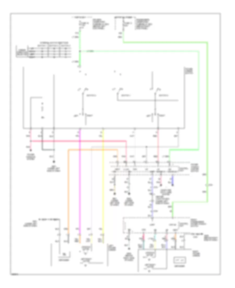 Электросхема привода зеркал для Honda Accord LX 2011