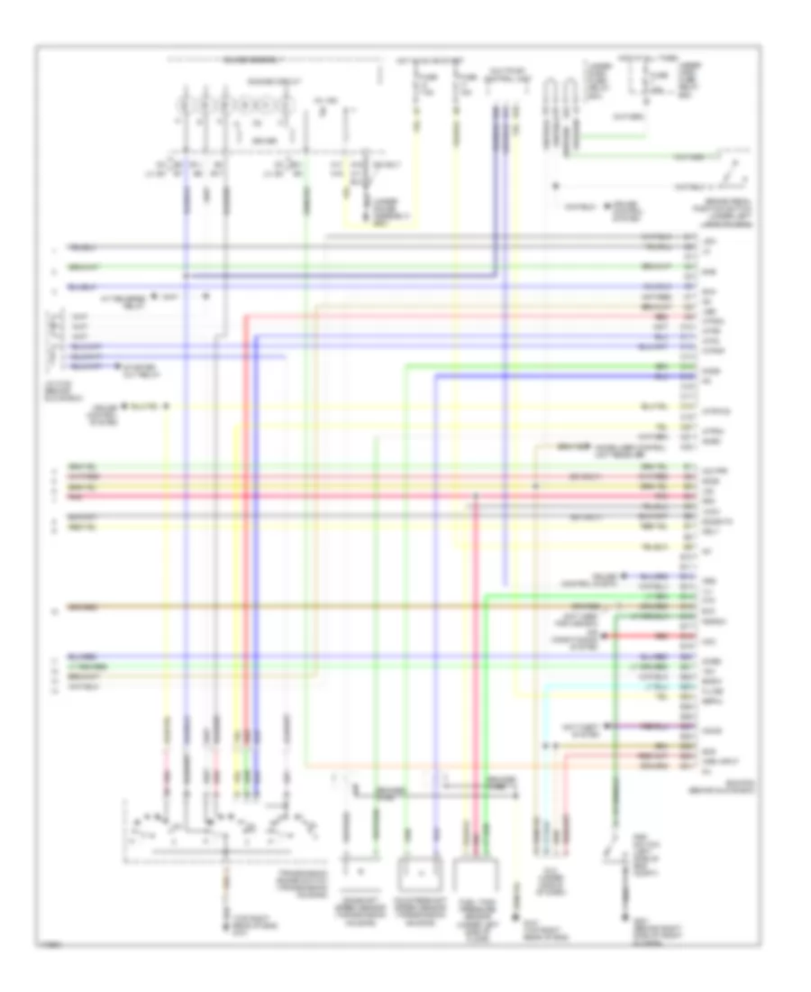 1.7L, Engine Performance Wiring Diagram, Except HX & GX (3 из 3) для Honda Civic LX 2003