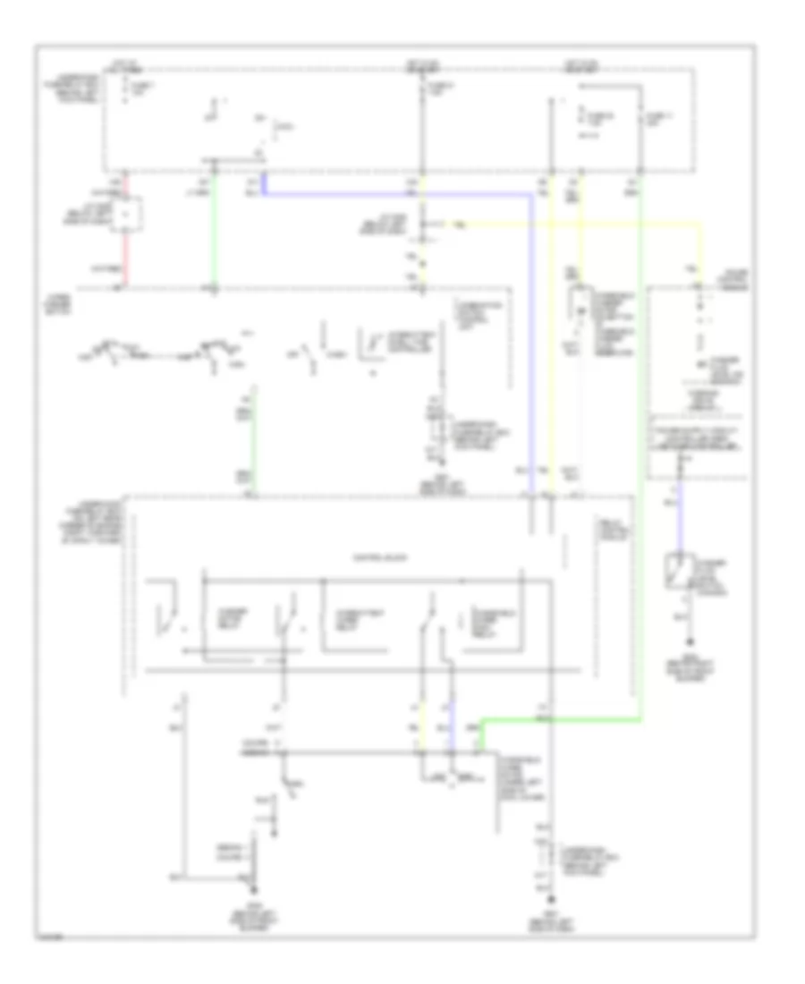 Электросхема стеклоочистителя, дворников и омывателя, Кроме Гибрида для Honda Accord Hybrid 2006