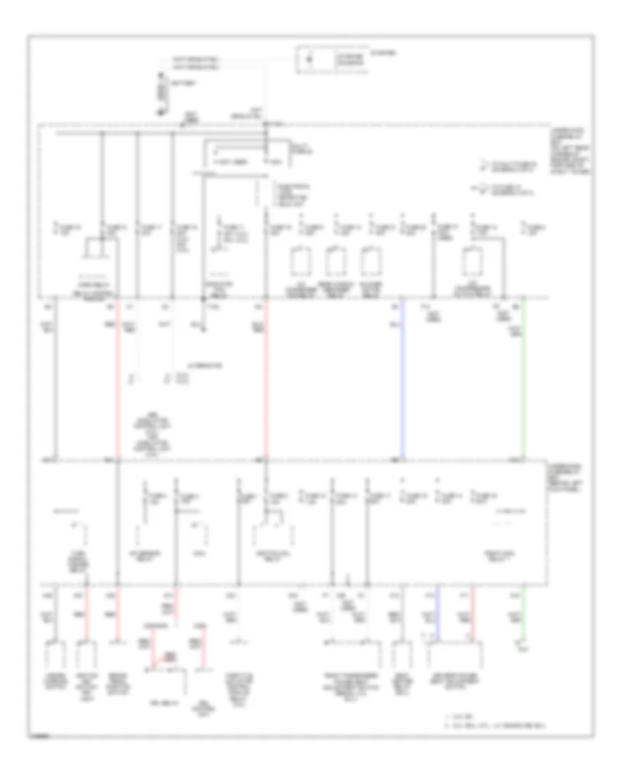 Электросхема блока предохранителей и реле, кроме гибрида (1 из 4) для Honda Accord Hybrid 2006