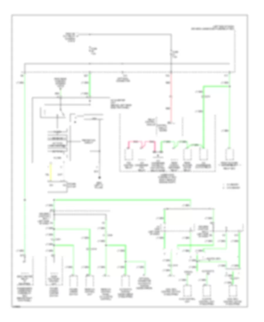 Электросхема блока предохранителей и реле (6 из 9) для Honda Odyssey LX 2013