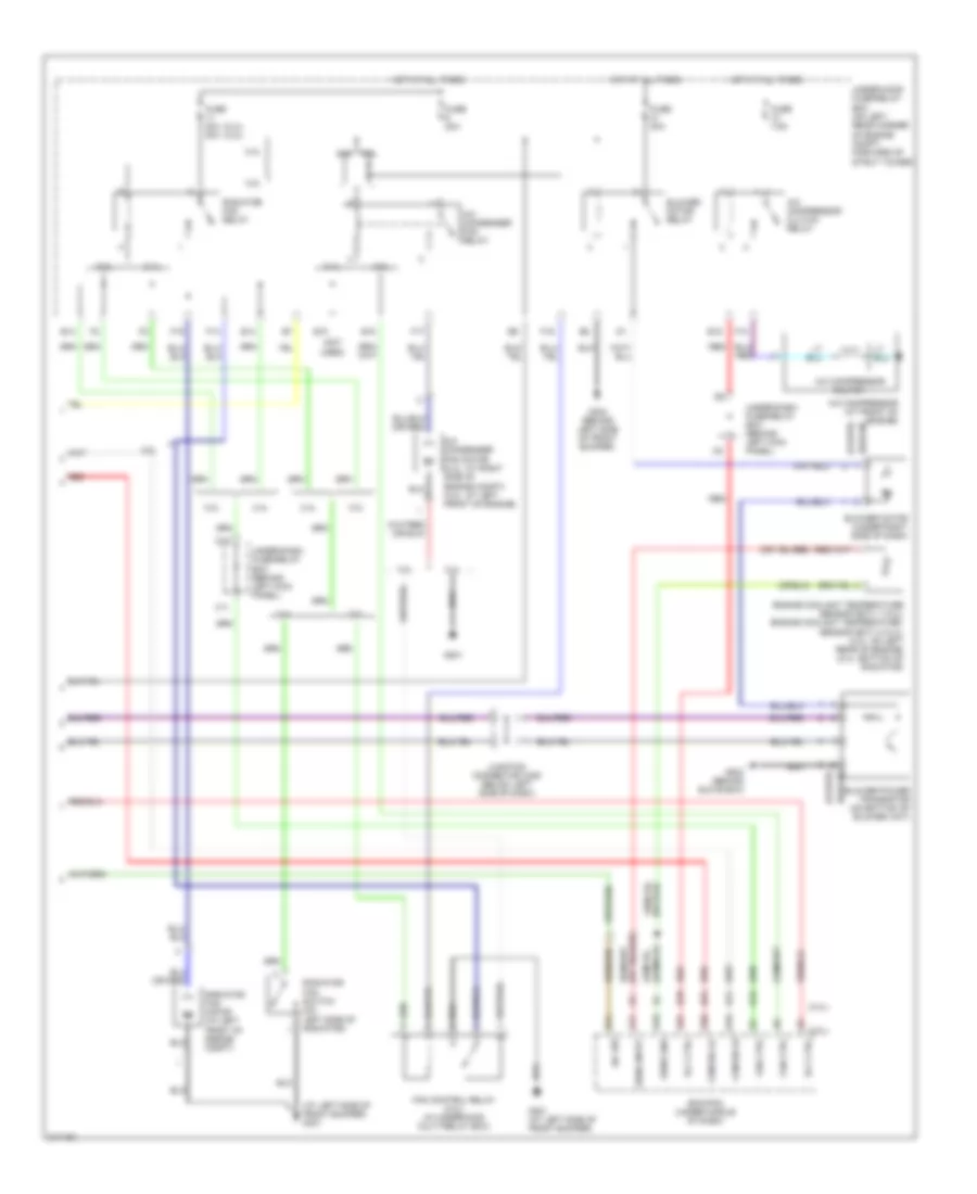 Электросхема кондиционера с ручный управлением (2 из 2) для Honda Accord Hybrid 2005