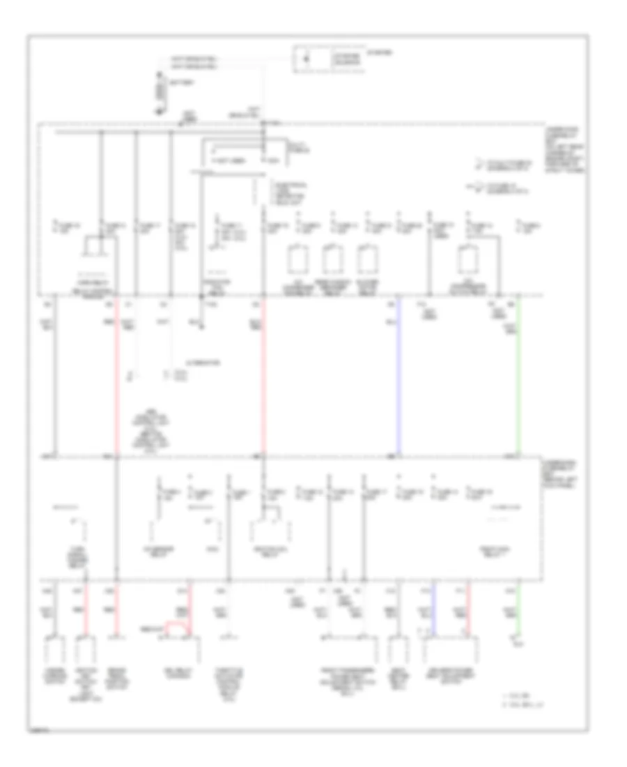 Электросхема блока предохранителей и реле, кроме гибрида (1 из 4) для Honda Accord Hybrid 2005