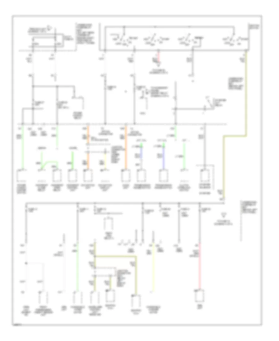 Электросхема блока предохранителей и реле, кроме гибрида (2 из 4) для Honda Accord Hybrid 2005
