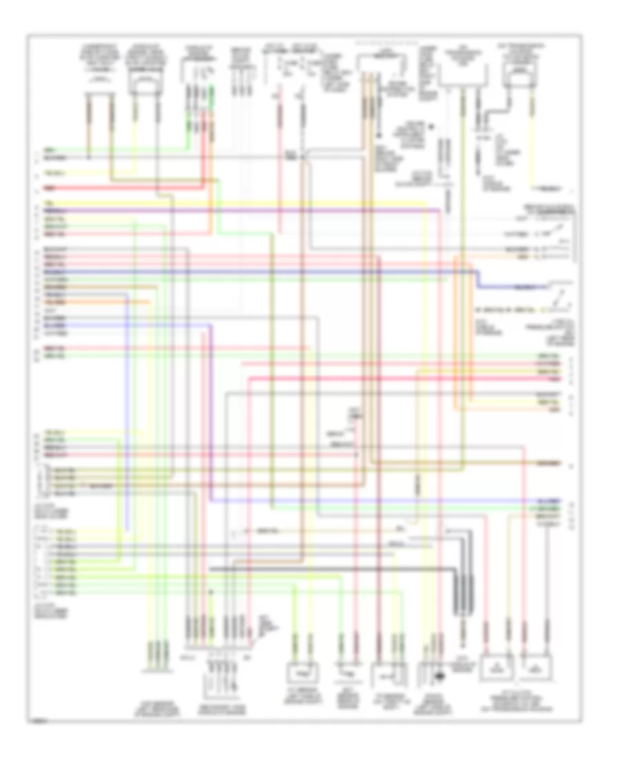 1.7L, Engine Performance Wiring Diagram, Except HX & GX (2 из 3) для Honda Civic GX 2004