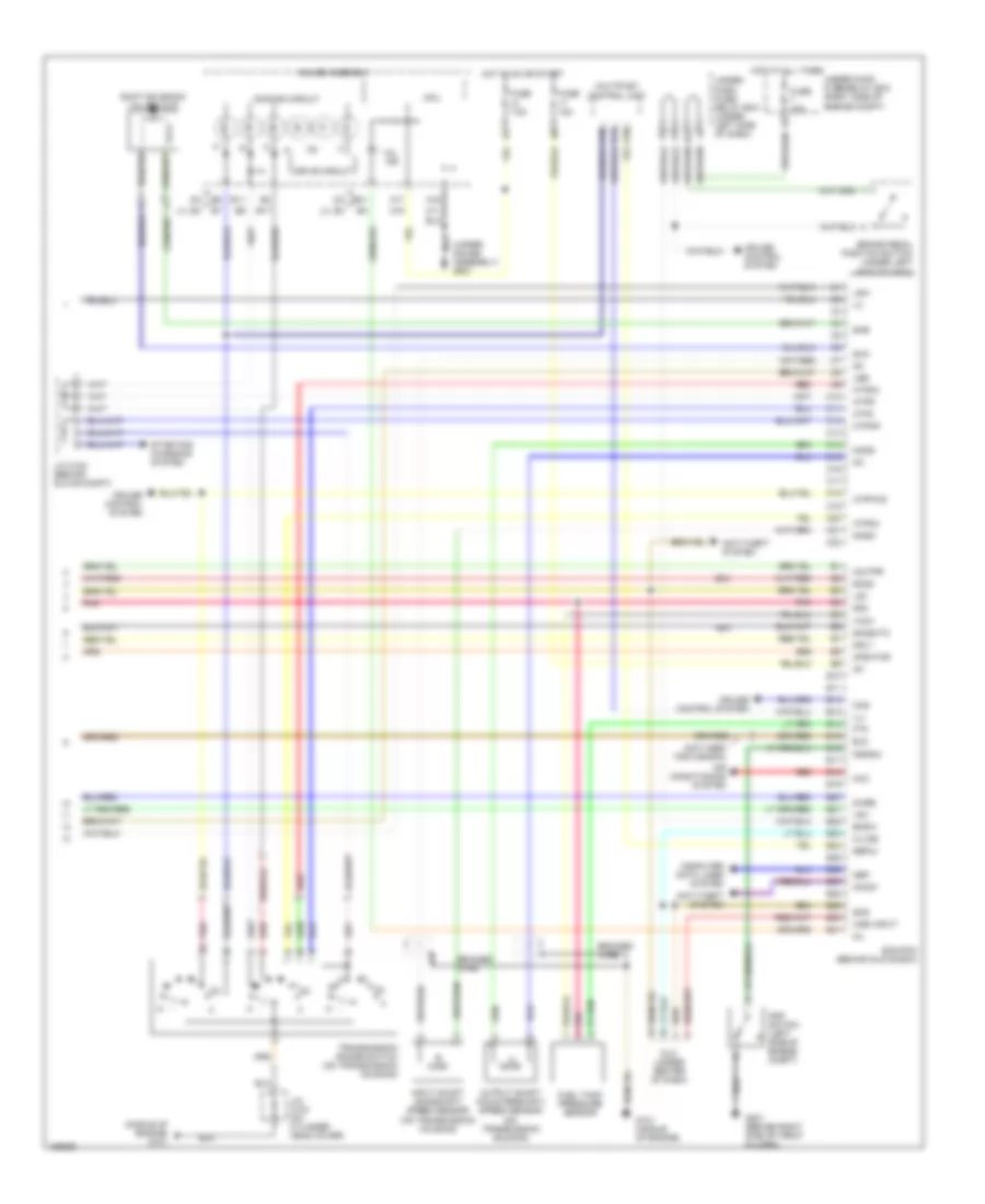 1.7L, Engine Performance Wiring Diagram, Except HX & GX (3 из 3) для Honda Civic GX 2004