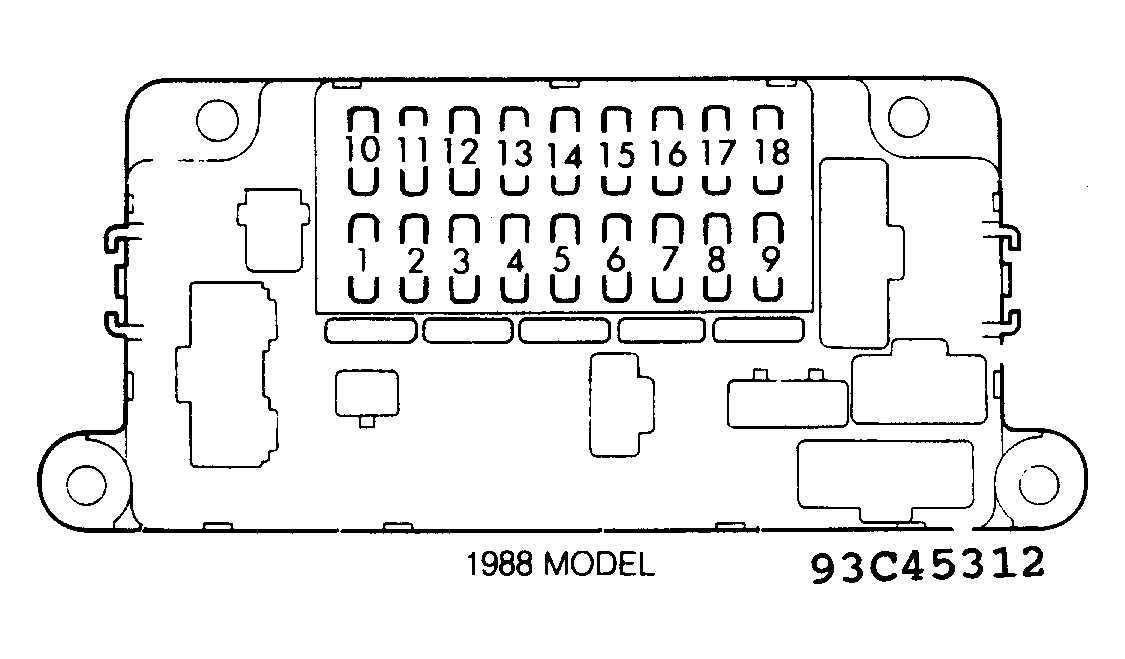 Honda Prelude Si 1991 - Component Locations -  Dash Fuse Panel Identification (1988-91)