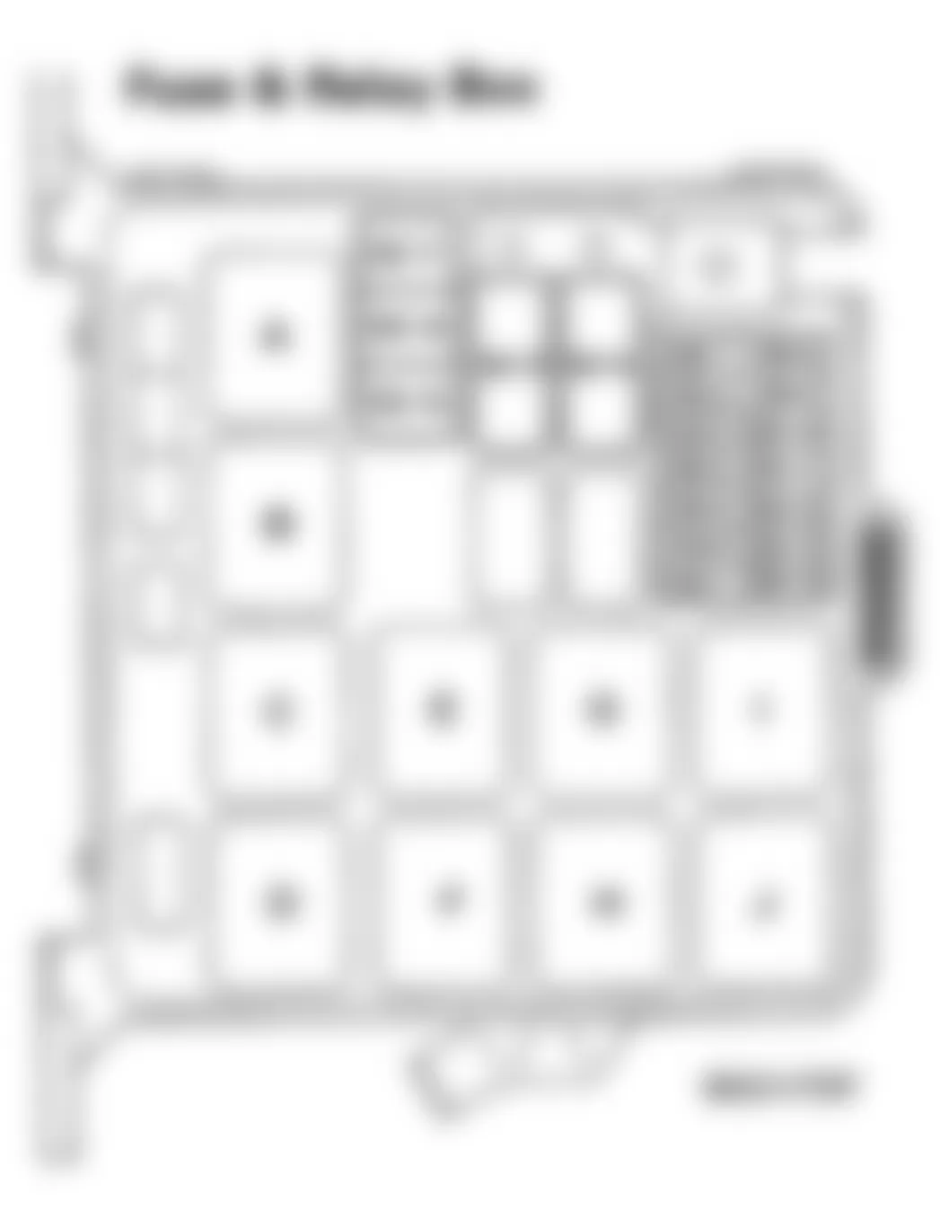 Honda Passport EX 1995 - Component Locations -  Underhood Fuse & Relay Panel Identification (1995.5)