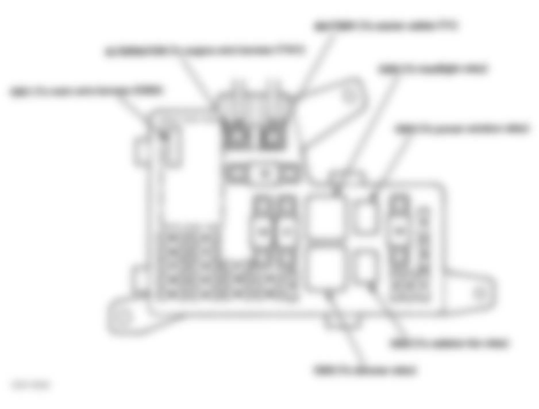 Honda Accord DX 1996 - Component Locations -  Identifying Under-Hood Fuse/Relay Box Components (4-Cylinder & V6)