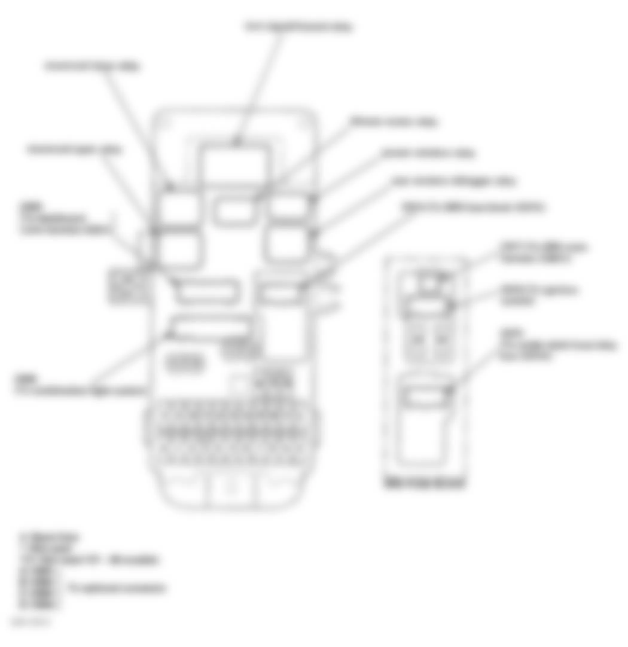 Honda Prelude 1997 - Component Locations -  Identifying Under-Dash Fuse/Relay Box Components