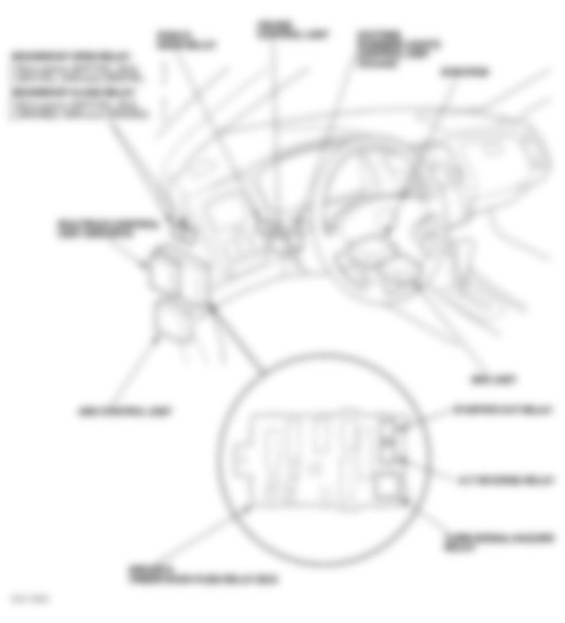 Honda Accord EX 1999 - Component Locations -  Locating Drivers Under-Dash Fuse/Relay Box (4-Cylinder)
