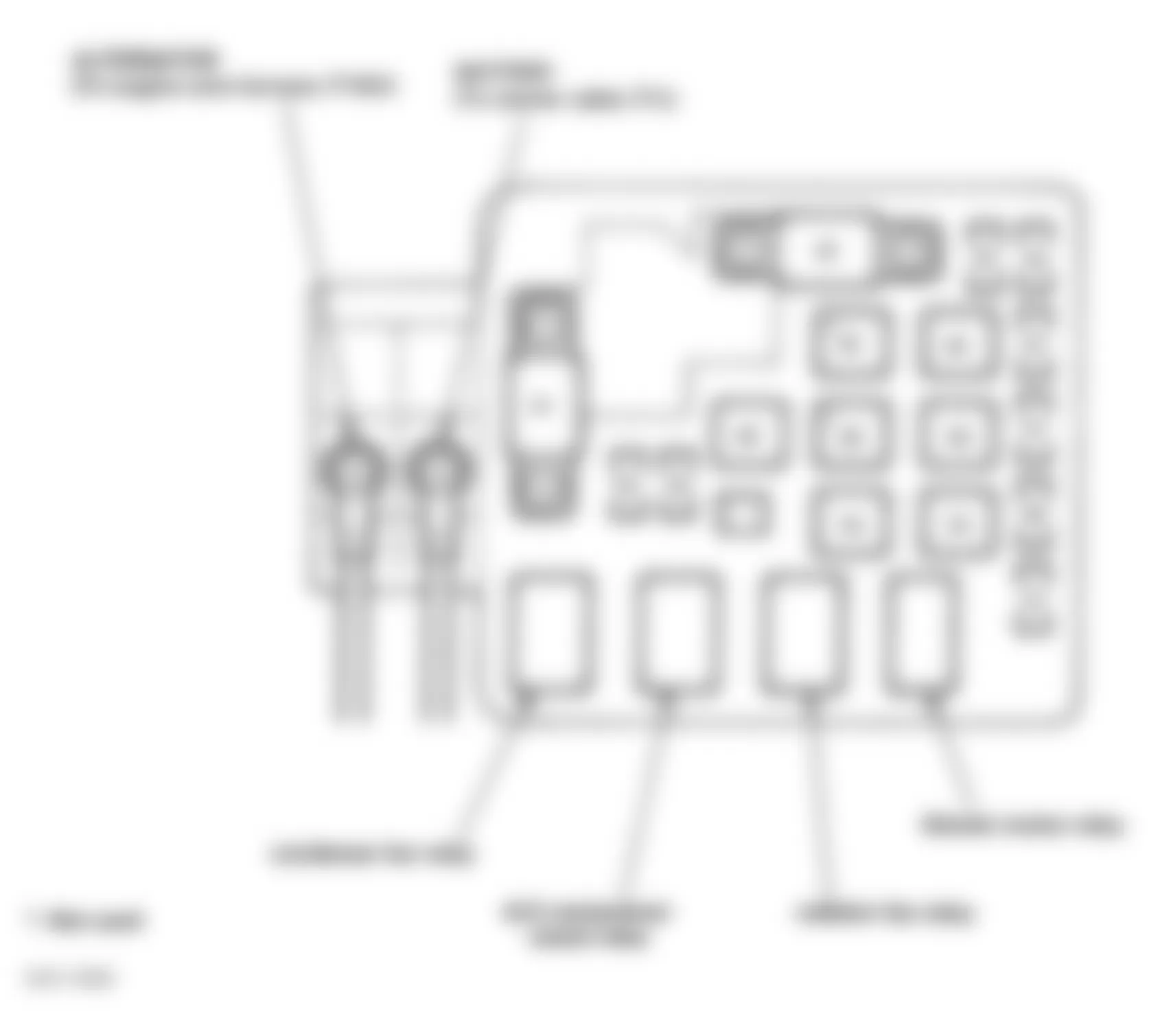 Honda CR-V EX 2001 - Component Locations -  Identifying Under-Hood Fuse/Relay Box Components