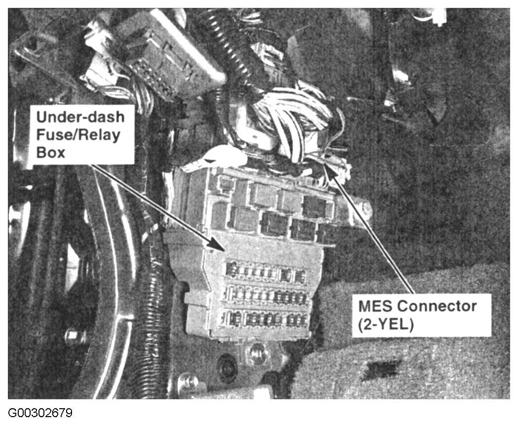 Honda Accord EX 2003 - Component Locations -  Locating Drivers Under-Dash Fuse/Relay Box