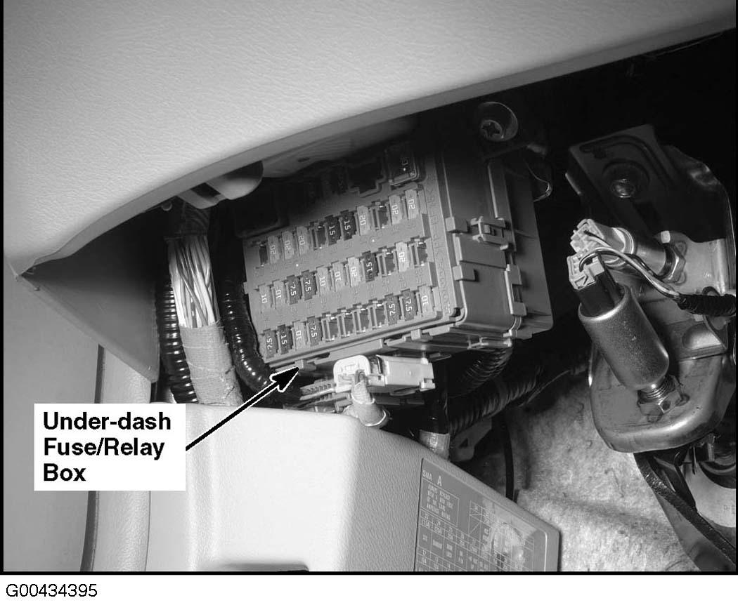 Honda Civic LX 2006 - Component Locations -  Locating Under-Dash Fuse/Relay Box