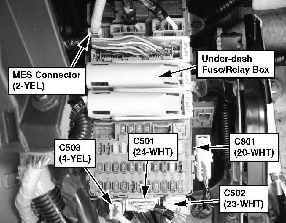 Honda CR-V EX 2007 - Component Locations -  Locating Drivers Under-Dash Fuse/Relay Box