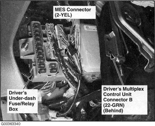 Honda Pilot VP 2008 - Component Locations -  Locating Drivers Under-Dash Fuse/Relay Box